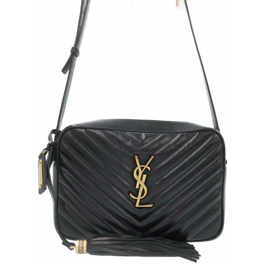 SAINT LAURENT Paris Fringe Saint Paris Lou Camera Bag Quilted Shoulder